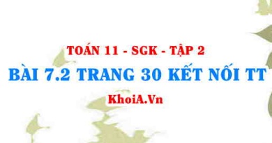 Bài 7.2 trang 30 Toán 11 Kết nối tri thức Tập 2